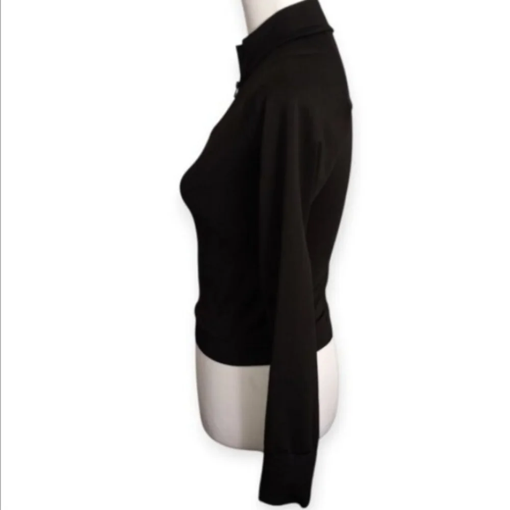 PINK Victoria's Secret Black Quarter-Zip Sweatshirt Sz.XS EUC. - Picture 4 of 8